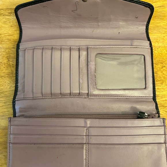 Coach Madison Op Art Monogram Wallet Clutch Signature Tri Fold Leather Canvas - Picture 3 of 7